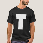 Halloween Carnival Group Costume Green Letter T Tシャツ (正面)