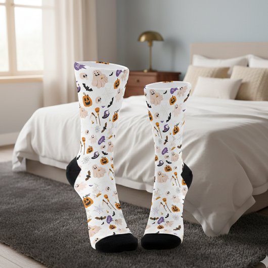 Halloween Cartoon Pattern ソックス