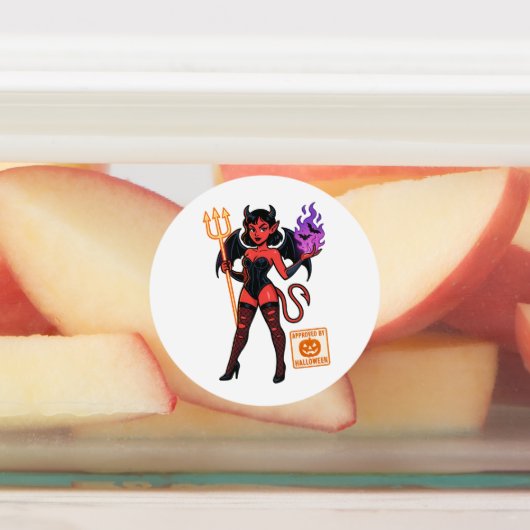 Halloween Cartoon Succubus – Dark & Playful ラベル (貼付)