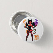 Halloween Cartoon Succubus – Dark & Playful 缶バッジ (正面&裏面)