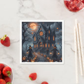 Halloween castillo embrujado スタンダードカクテルナプキン (インサイチュ)