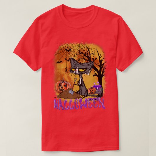 Halloween Cat Halloween Costume Tシャツ (デザイン正面)