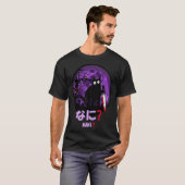 Halloween Cat Nani Murderous Black Cat with Knife Tシャツ (正面フル)