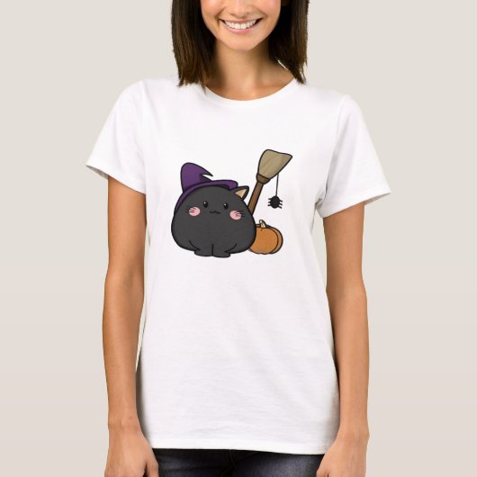 Halloween Cat Oversized T-Shirt Tシャツ (正面)