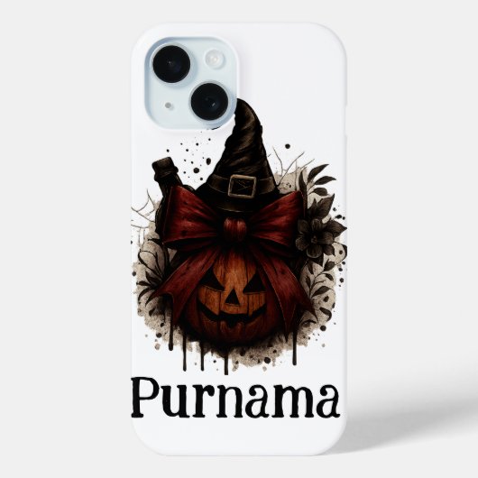 Halloween Cat Pumpkin iPhone Case – Witchy Fall Vi Case-Mate iPhoneケース (裏面)
