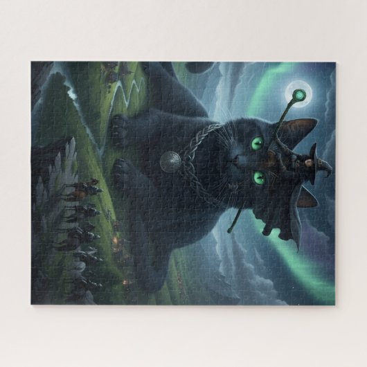 Halloween Cat Puzzle ジグソーパズル (横)