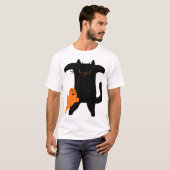 Halloween cat scared tシャツ (正面フル)