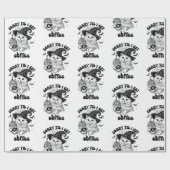 Halloween Cat Scary Til I Get Coffee ラッピングペーパー (フラット)