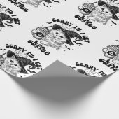 Halloween Cat Scary Til I Get Coffee  ラッピングペーパー (角)