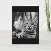 Halloween Cat Selfie With Soky Ghost カード (正面)