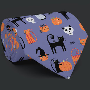 Halloween Cat Spooky ネクタイ