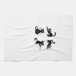 Halloween Cat  Spooky and Stylish Feline-Inspired  キッチンタオル