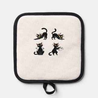 Halloween Cat  Spooky and Stylish Feline-Inspired  鍋敷き