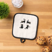 Halloween Cat  Spooky and Stylish Feline-Inspired  鍋敷き (トップダウン)