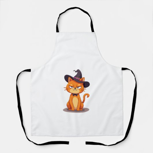 Halloween Cat T-Shirt Kitten Jack O Lantern Kitty  エプロン (正面)