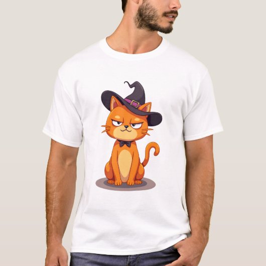 Halloween Cat T-Shirt Kitten Jack O Lantern Kitty  Tシャツ (正面)