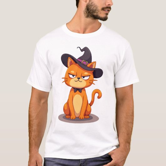 Halloween Cat T-Shirt Kitten Jack O Lantern Kitty Tシャツ (正面)