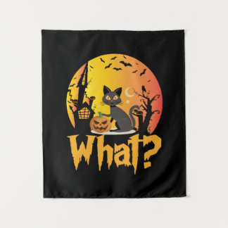 Halloween Cat What Cat Halloween タペストリー