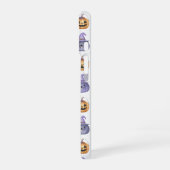 Halloween Cats and Pumpkins Pattern iPhone 16ケース (左側面)