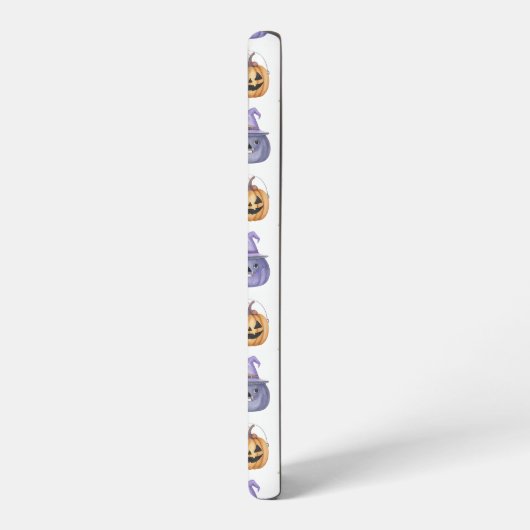 Halloween Cats and Pumpkins Pattern Samsung Galaxyケース (左側面)