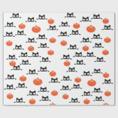Halloween cats and Pumpkins Wrapping Paper ラッピングペーパー (フラット)