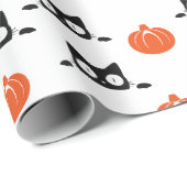 Halloween cats and Pumpkins Wrapping Paper ラッピングペーパー (ロールコーナー)