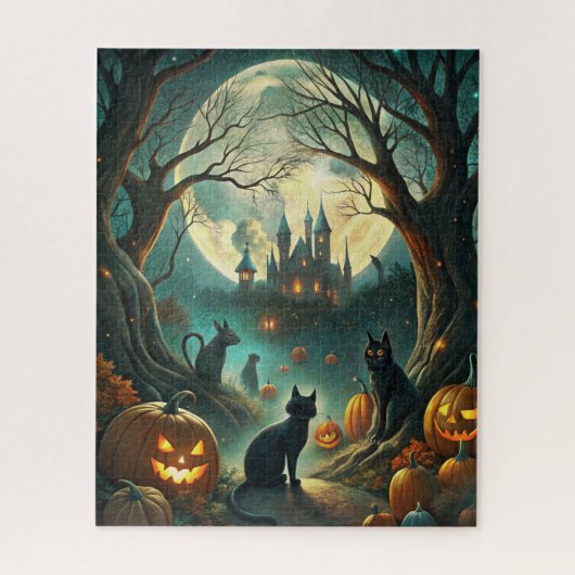 Halloween Cats Puzzle ジグソーパズル (縦)