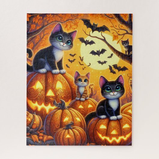 Halloween Cats Puzzle ジグソーパズル (縦)