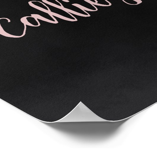 Halloween Cauldron Baby Shower Welcome Sign ポスター (角)