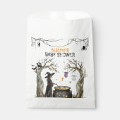 Halloween Cauldron Spooky Black Witch Baby Shower  フェイバーバッグ (正面)