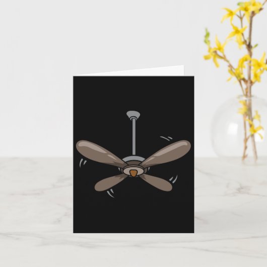 Halloween Ceiling Fan Costume Funny Easy Lazy Last カード (黄色い花)