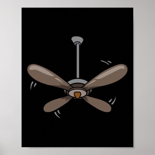 Halloween Ceiling Fan Costume Funny Easy Lazy Last ポスター (正面)