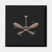 Halloween Ceiling Fan Costume Funny Easy Lazy Last マグネット (正面)