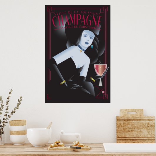 Halloween Champagne poster ポスター (キッチン)