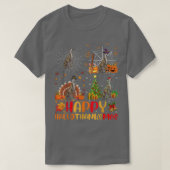 Halloween Christmas Funny Greyhound Dog Hallothank Tシャツ (デザイン正面)