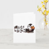 Halloween Christmas Santa's Reindeer Ghost Happy G カード (黄色い花)