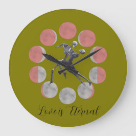 Halloween Clock - Celebrating Love is Eternal ラージ壁時計