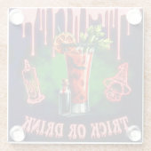 Halloween Cocktail Coaster Spooky “Trick or Drink ガラスコースター (裏面)