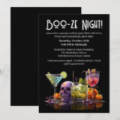 Halloween Cocktail Party | Boo-ze Night 招待状 (正面/裏面)