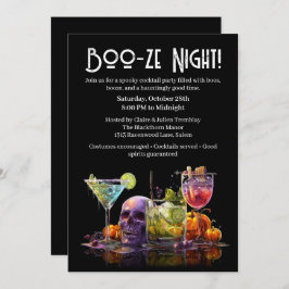 Halloween Cocktail Party | Boo-ze Night 招待状