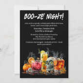Halloween Cocktail Party | Boo-ze Night 招待状 (正面)
