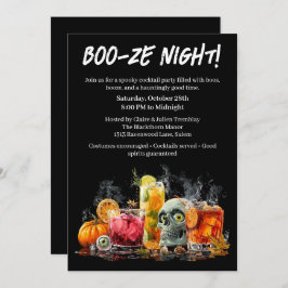 Halloween Cocktail Party | Boo-ze Night 招待状