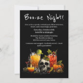 Halloween Cocktail Party | Boo-ze Night 招待状 (正面)