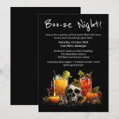 Halloween Cocktail Party | Boo-ze Night 招待状 (正面/裏面)