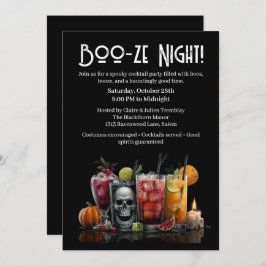 Halloween Cocktail Party | Boo-ze Night 招待状