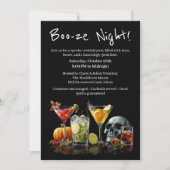 Halloween Cocktail Party | Boo-ze Night 招待状 (正面)