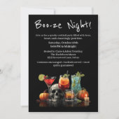 Halloween Cocktail Party | Boo-ze Night 招待状 (正面)