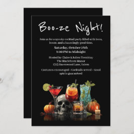 Halloween Cocktail Party | Boo-ze Night 招待状