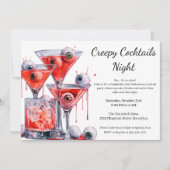 Halloween Cocktail Party | Creepy Eyeball Drink 招待状 (正面)