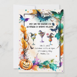 Halloween Cocktail Party Invitation 招待状